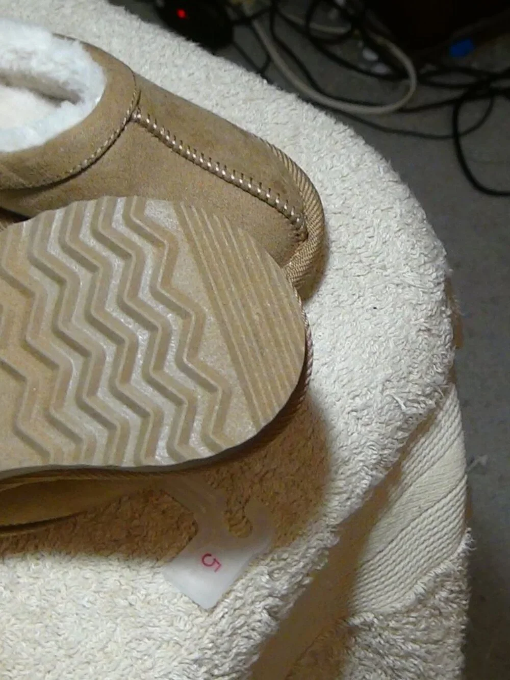 Cat & Jack baby Toddler Jude Suede Faux Slippers Clogs Brown